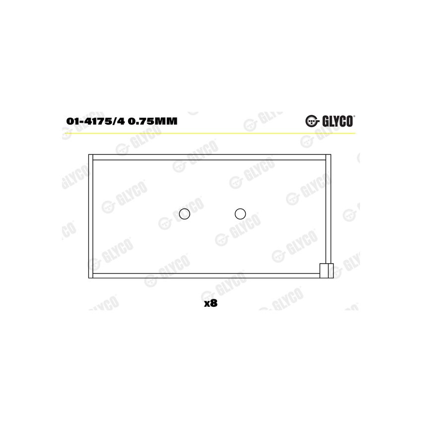 PANEWKI KORBOWODOWE GLYCO 0141754 0.75 FIAT 1.7D-2.0 