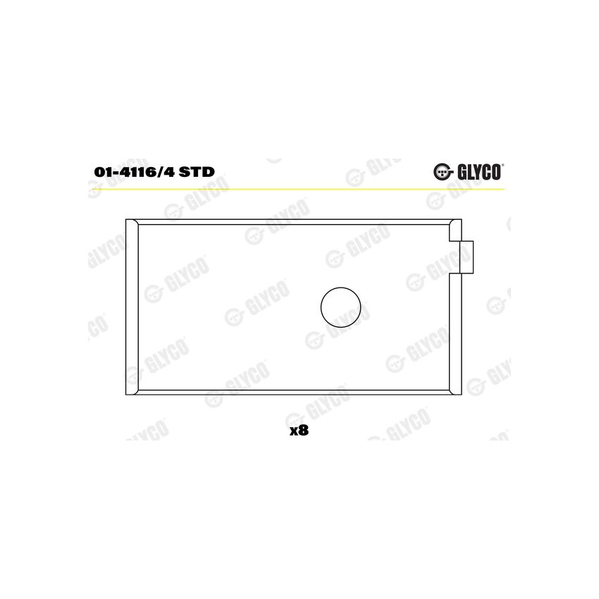 PANEWKI KORBOWODOWE GLYCO 0141164 STD FIAT 0.8-1.1 FIRE 