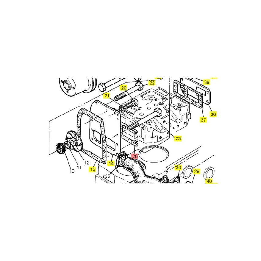 USZCZELKA POMPY WODY OE 21826302 PERKINS 4.318