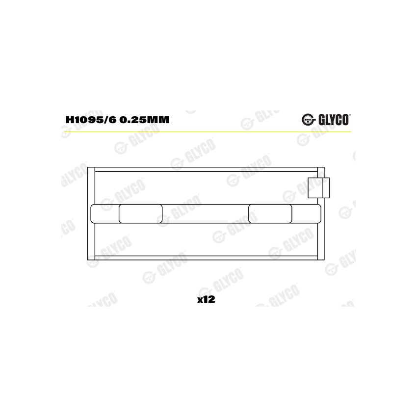 PANEWKI GŁÓWNE GLYCO H10956 0.25 FIAT 2.4TD 95- 