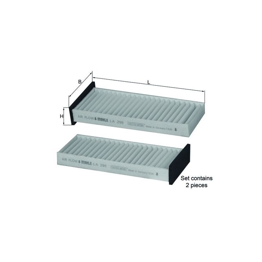 FILTR KABINOWY KNEHT LA296/S MITSUBISHI 1.3-2.0 95-
