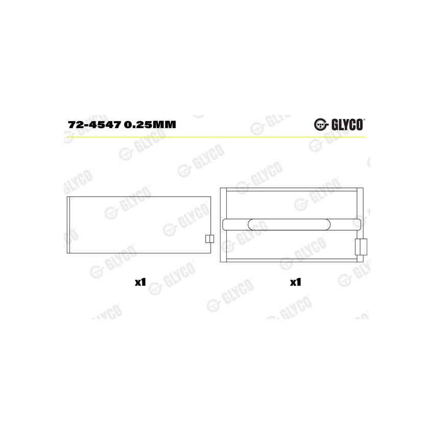 PANEWKI GŁÓWNE GLYCO 724547 0.25 IVECO 8025.02 74- 