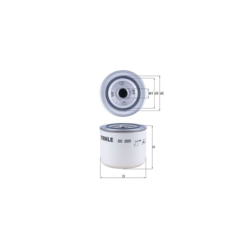 FILTR OLEJU KNEHT OC222 VOLVO 1.4-2.0 82-