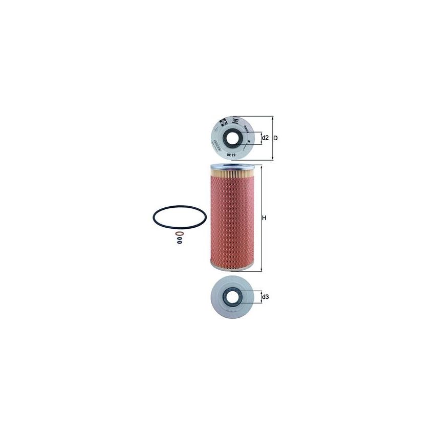 FILTR OLEJU KNEHT OX72D MERCEDES 2.4TD 88-95