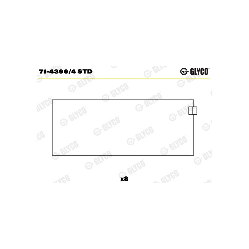 PANEWKI KORBOWODOWE GLYCO 7143964 STD ROVER 2.5D 85- 