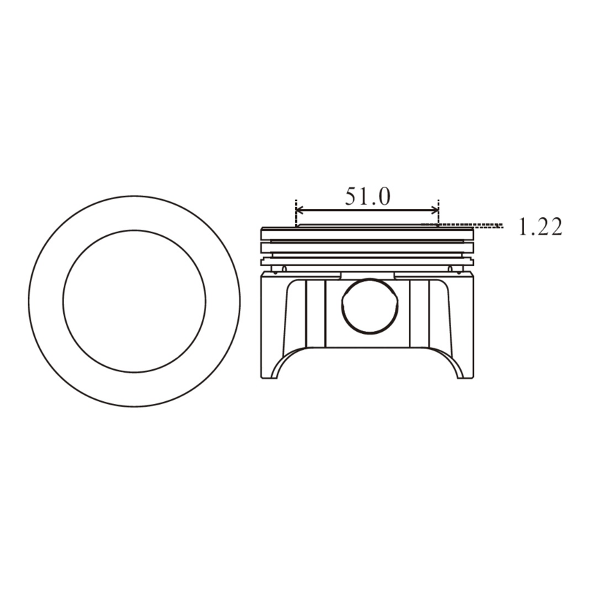 TŁOK MV PARTS P7243 STD FORD 1.4 FOCUS 00-