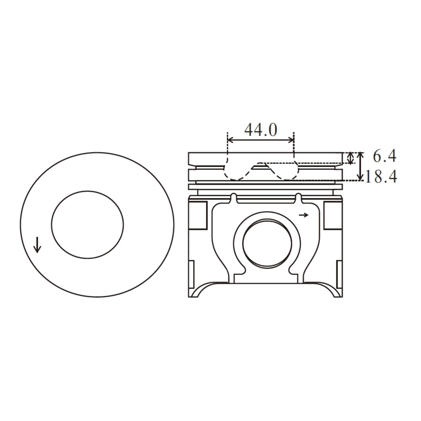 TŁOK MV PARTS P9682 STD FORD 2.5TD 91-