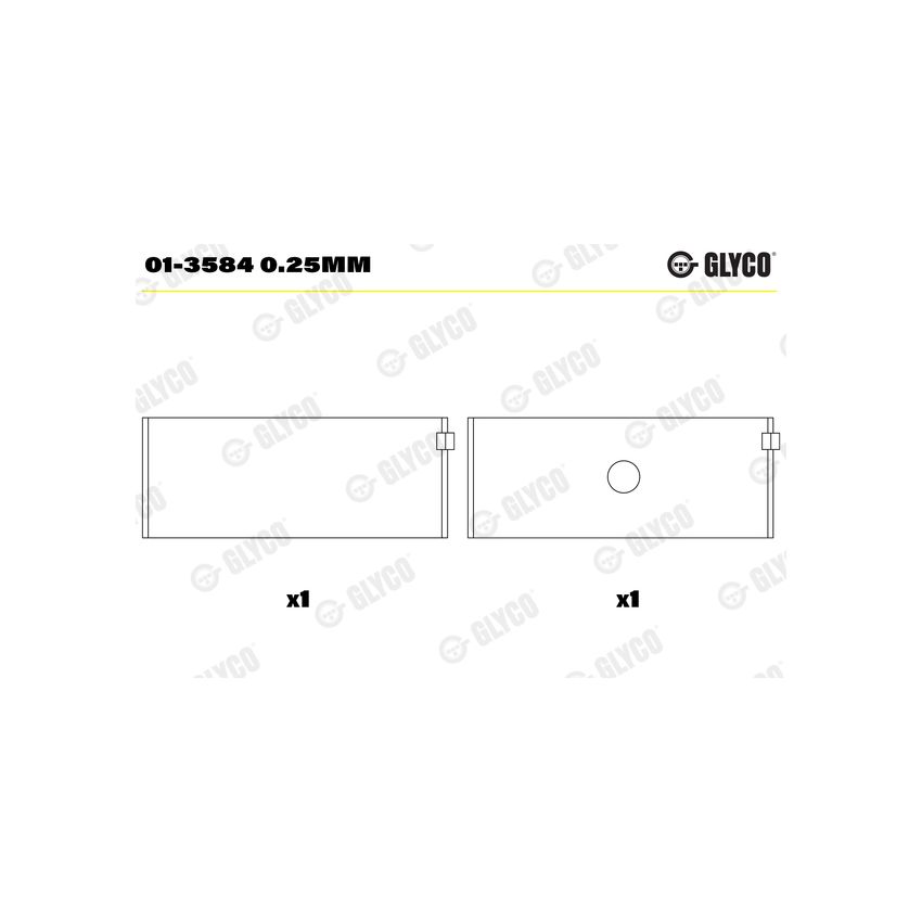 PANEWKI KORBOWODOWE GLYCO 013584 0.25 MERCEDES 2.0D-3.0D  85-01 