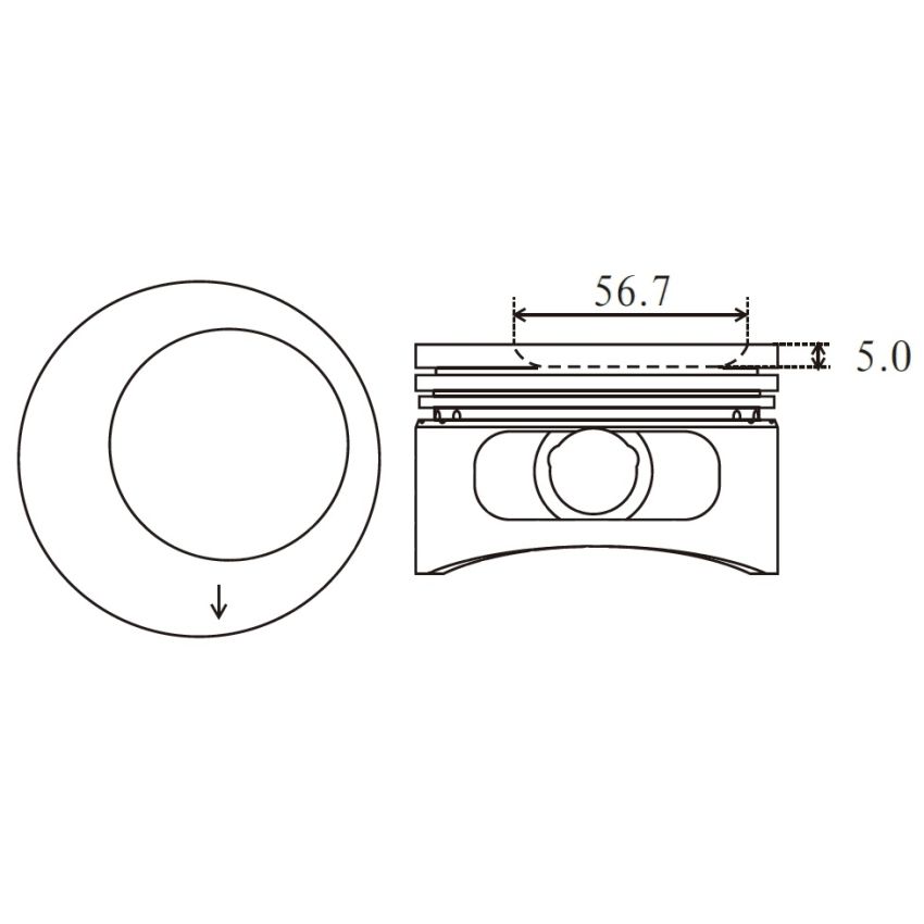 TŁOK MV PARTS P9001 STD OPEL 2.0 NZ/NE 86-