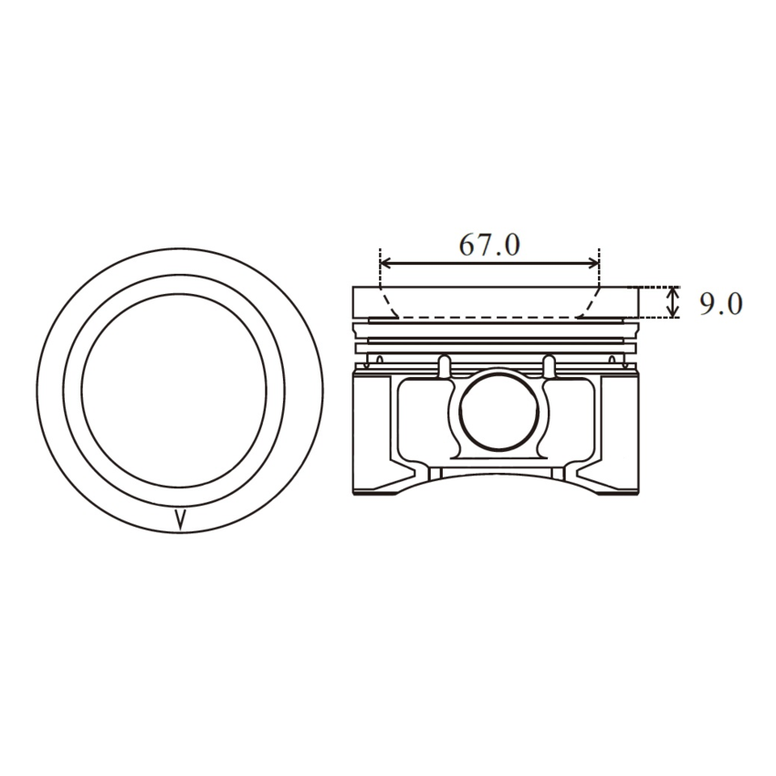 TŁOK MV PARTS P9746<74148> STD RENAULT 1998cc F3R 