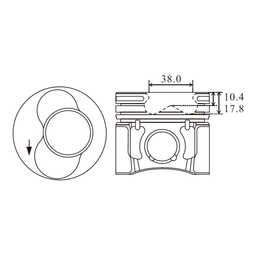 TŁOK MV PARTS P8621<74173>STD VW 1.9PDI 3i4cyl! 97