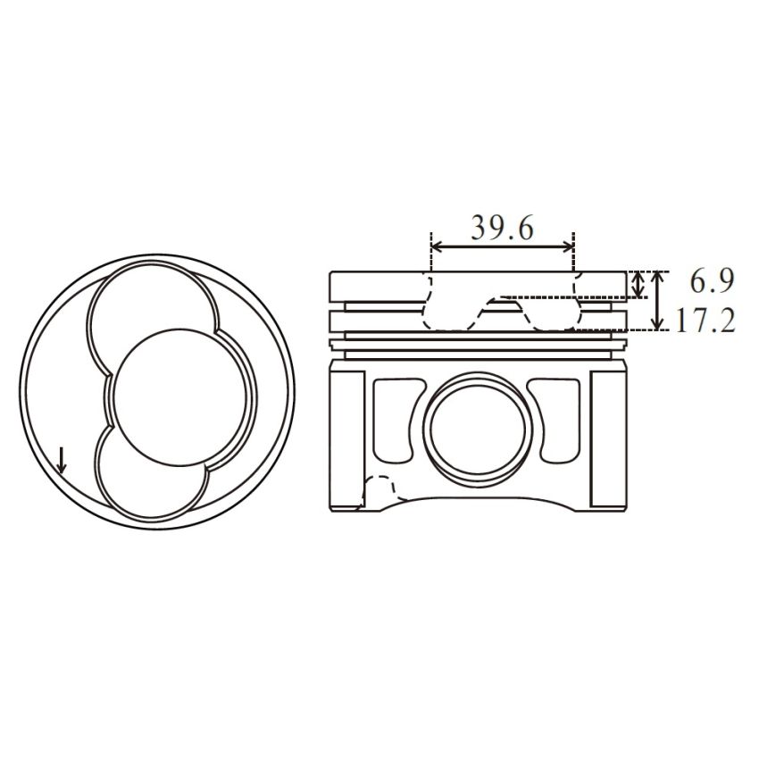 TŁOK MV PARTS P8470 STD VW 2.5TDI 1i2c! 95-