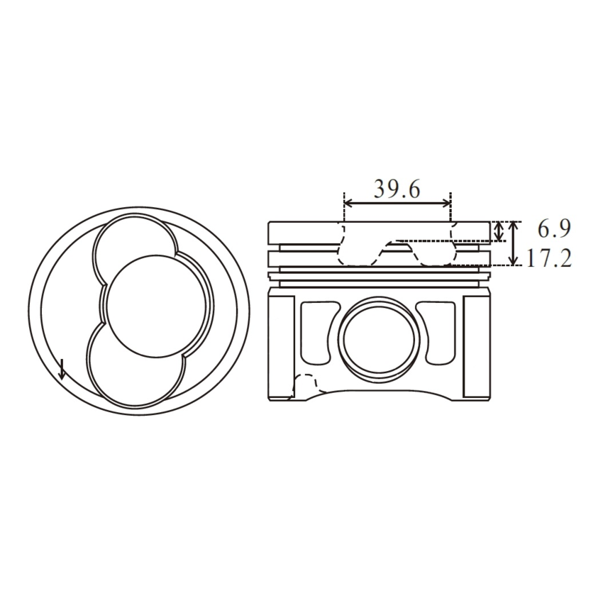 TŁOK MV PARTS P8271<74184> STD VW 2.5TDI 3-5c! 95-