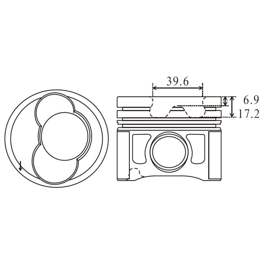 TŁOK MV PARTS P7125<74187> STD TŁOK AD 2.5TDI 3-5cyl89-