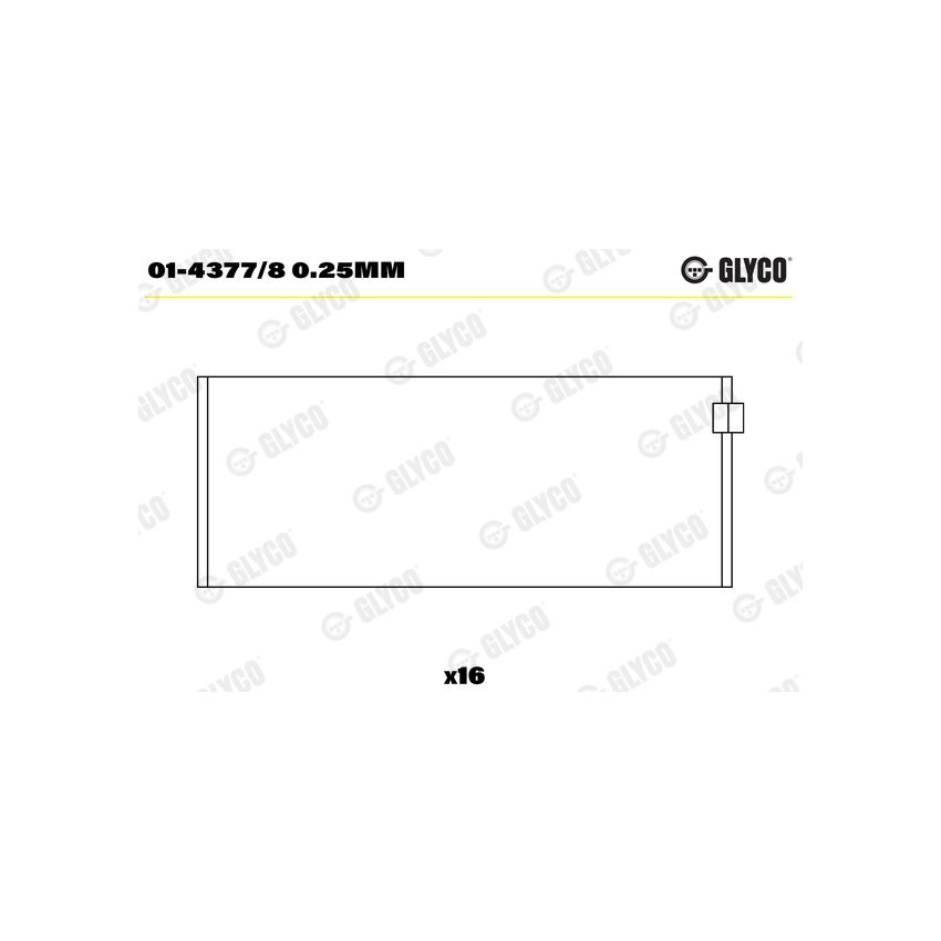 PANEWKI KORBOWODOWE GLYCO 0143778 0.25 ROVER V8 3.5-4.3 81-98 