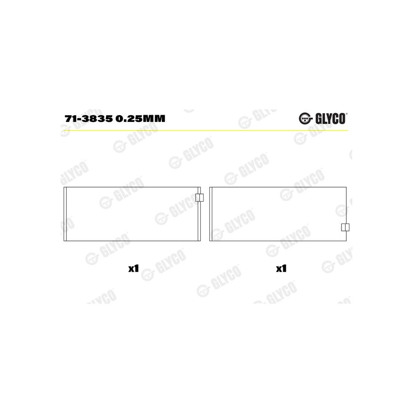 PANEWKI KORBOWODOWE GLYCO 713835 0.25 MERCEDES OM541 SPUTTER 96- 