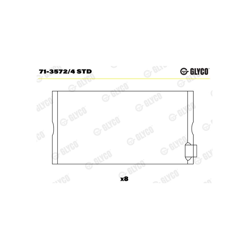 PANEWKI KORBOWODOWE GLYCO 7135724 STD MERCEDES OM314 64- 
