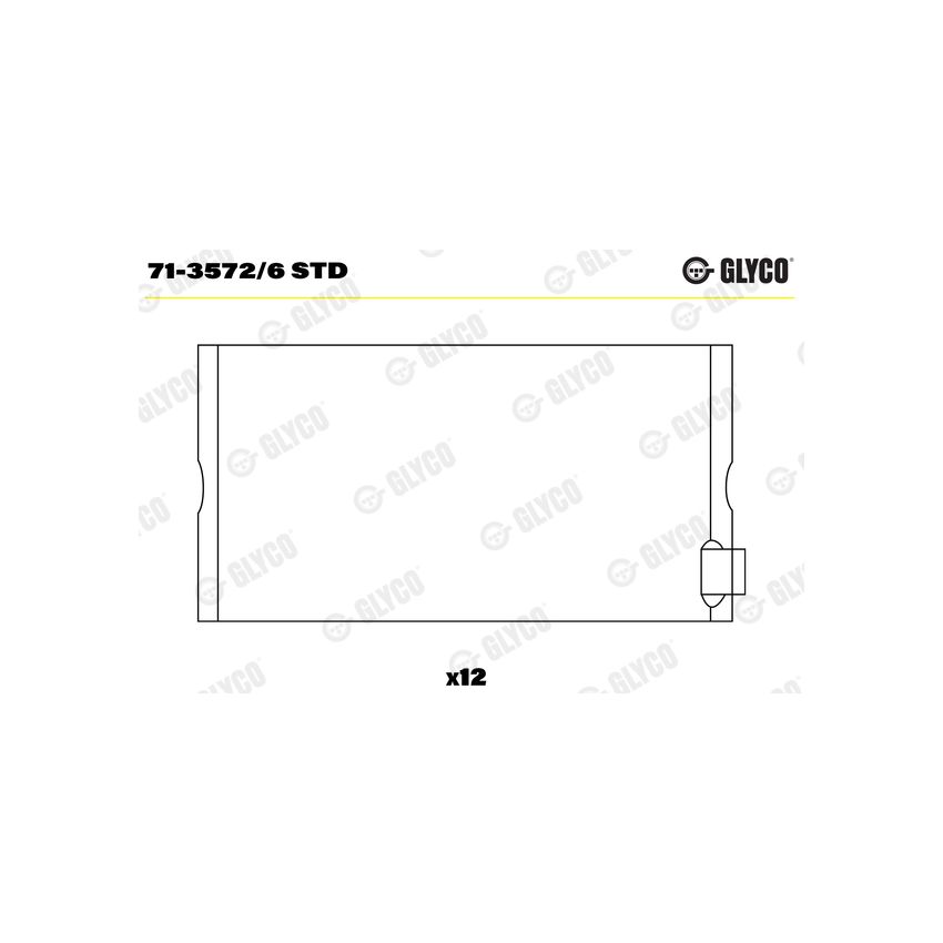 PANEWKI KORBOWODOWE GLYCO 7135726 STD MERCEDES OM366 64- 