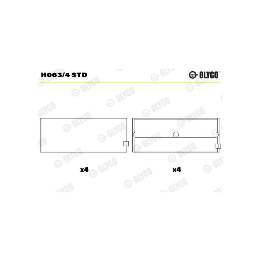 PANEWKI GŁÓWNE GLYCO H0634 STD MERCEDES OM541 - 