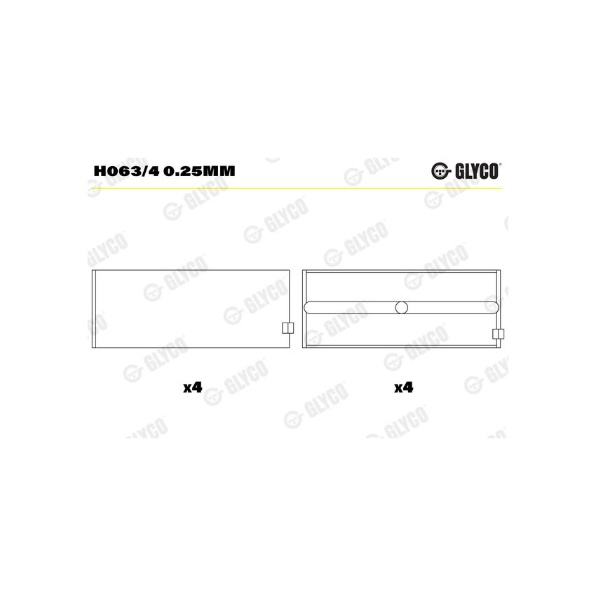 PANEWKI GŁÓWNE GLYCO H0634 0.25 MERCEDES OM541  - 