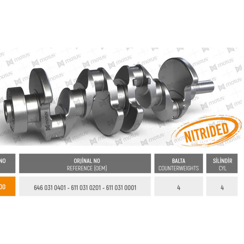 WAŁ KORBOWY MV PARTS D3504 MERCEDES 16V2.2CDI 98-