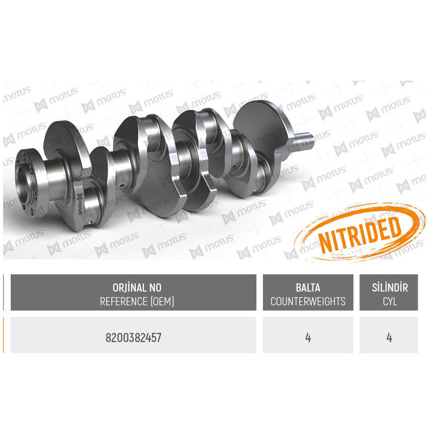 WAŁ KORBOWY MV PARTS D3507 RENAULT 1.5DCI K9K