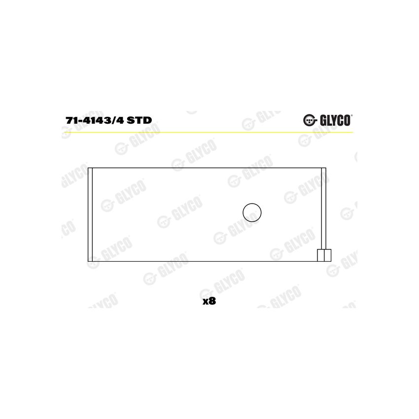 PANEWKI KORBOWODOWE GLYCO 7141434 STD MITSUBISHI 0.7-2.3 83-92 