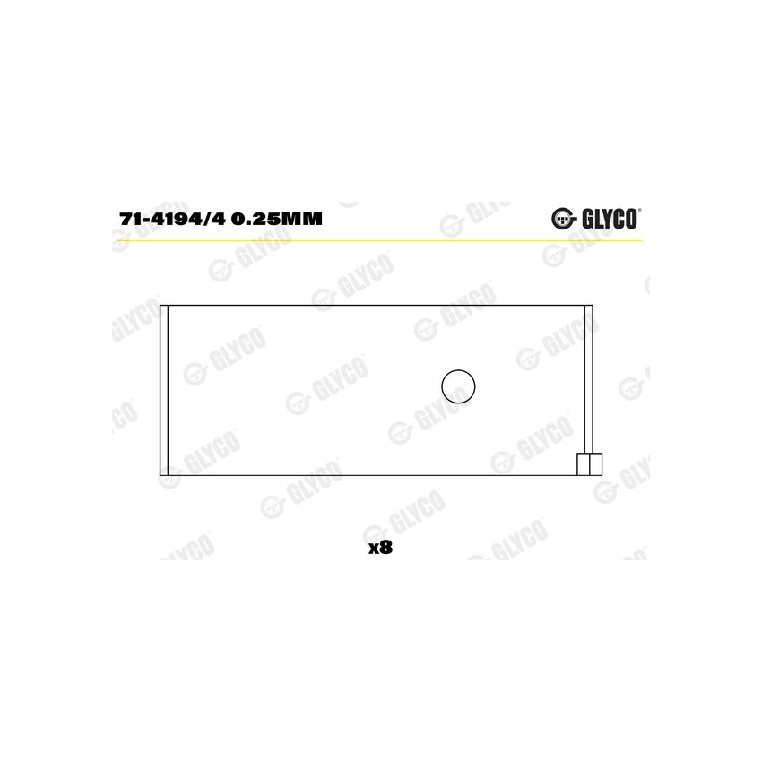 PANEWKI KORBOWODOWE GLYCO 7141944 0.25 MITSUBISHI 1.9-2.6  74-07 