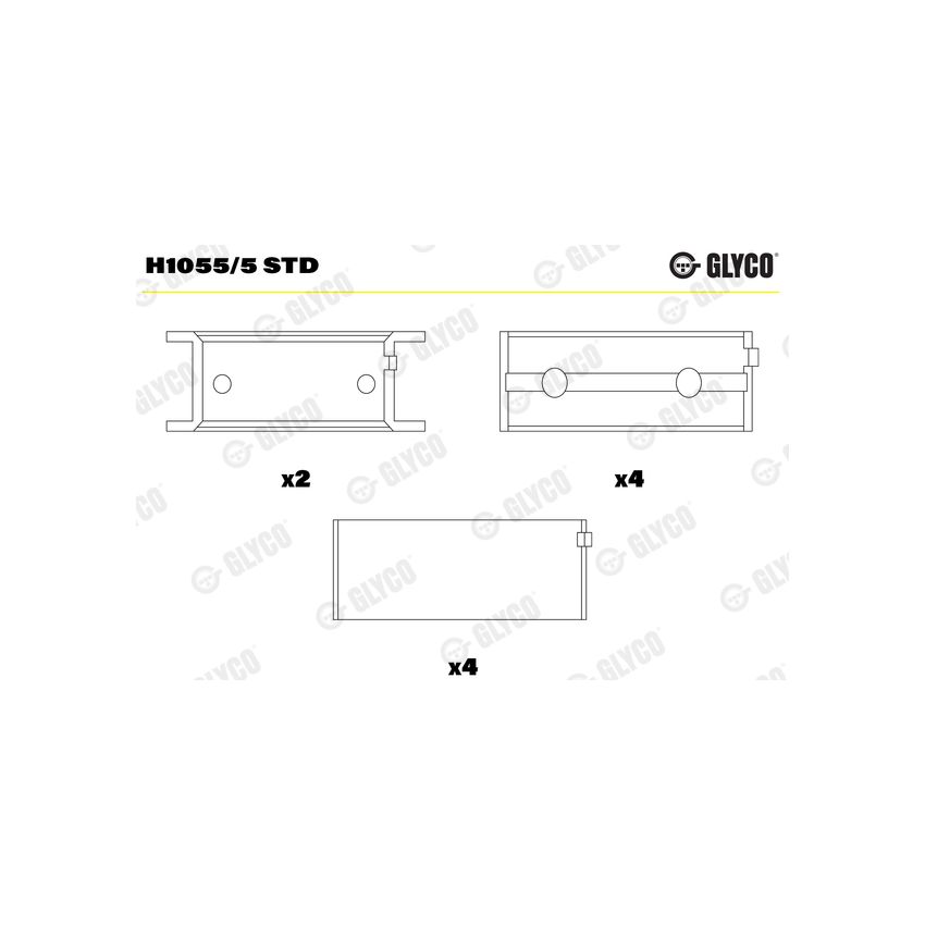 PANEWKI GŁÓWNE GLYCO H10555<AEM5435> STD MITSUBISHI 1.9-2.5 B+D
