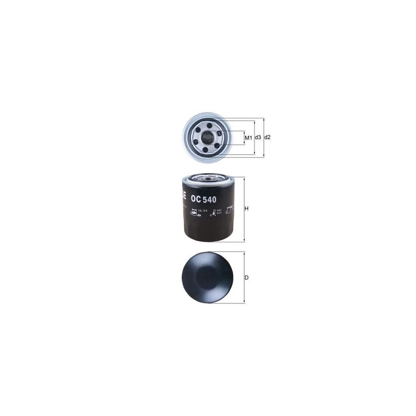 FILTR OLEJU KNEHT OC540 HYUNDAI 2.5CRDI 01-14
