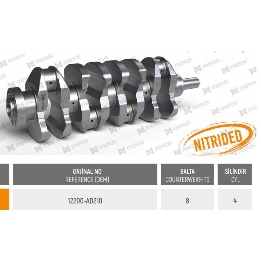 WAŁ KORBOWY MV PARTS D3518 NISSAN 2.5TDI 98-