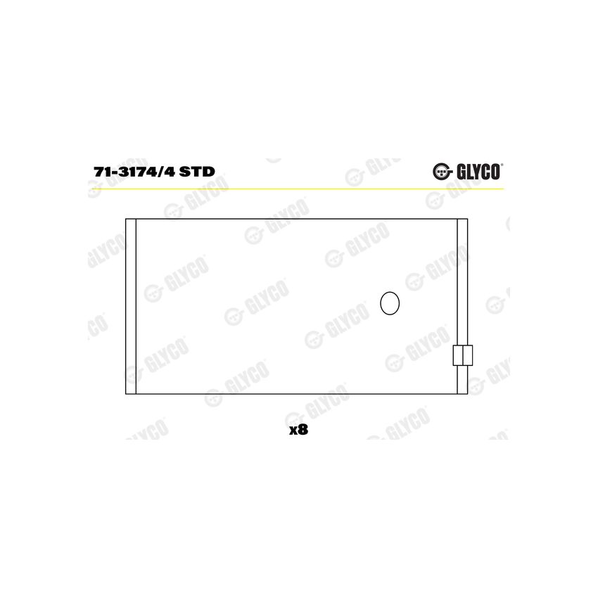 PANEWKI KORBOWODOWE GLYCO 7131744 STD OPEL 2.0D-2.3D/TD 78-86 