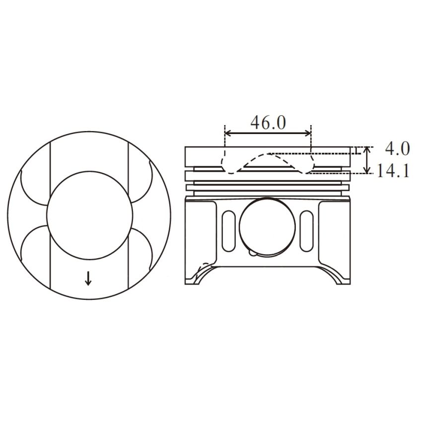 TŁOK MV PARTS P875474305 STD MERCEDES 2.1-3.2D 02-