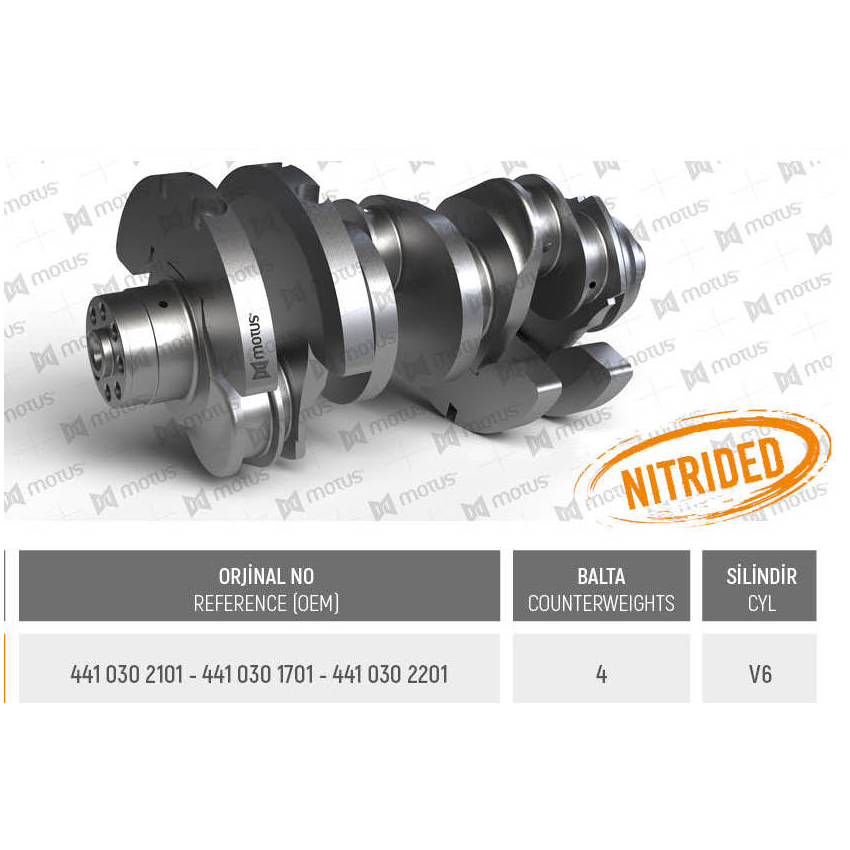 WAŁ KORBOWY MV PARTS D3526 MERCEDES OM441A/LA 6cyl.