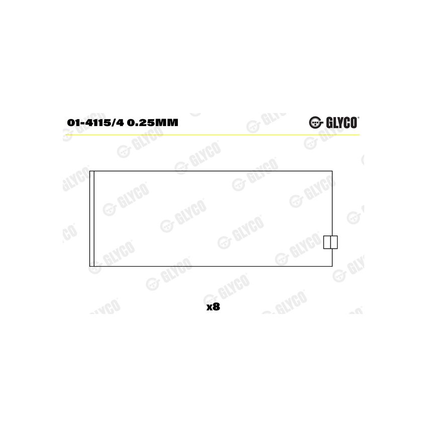 PANEWKI KORBOWODOWE GLYCO 0141154 0.25 PERKINS 3.9D 4.236