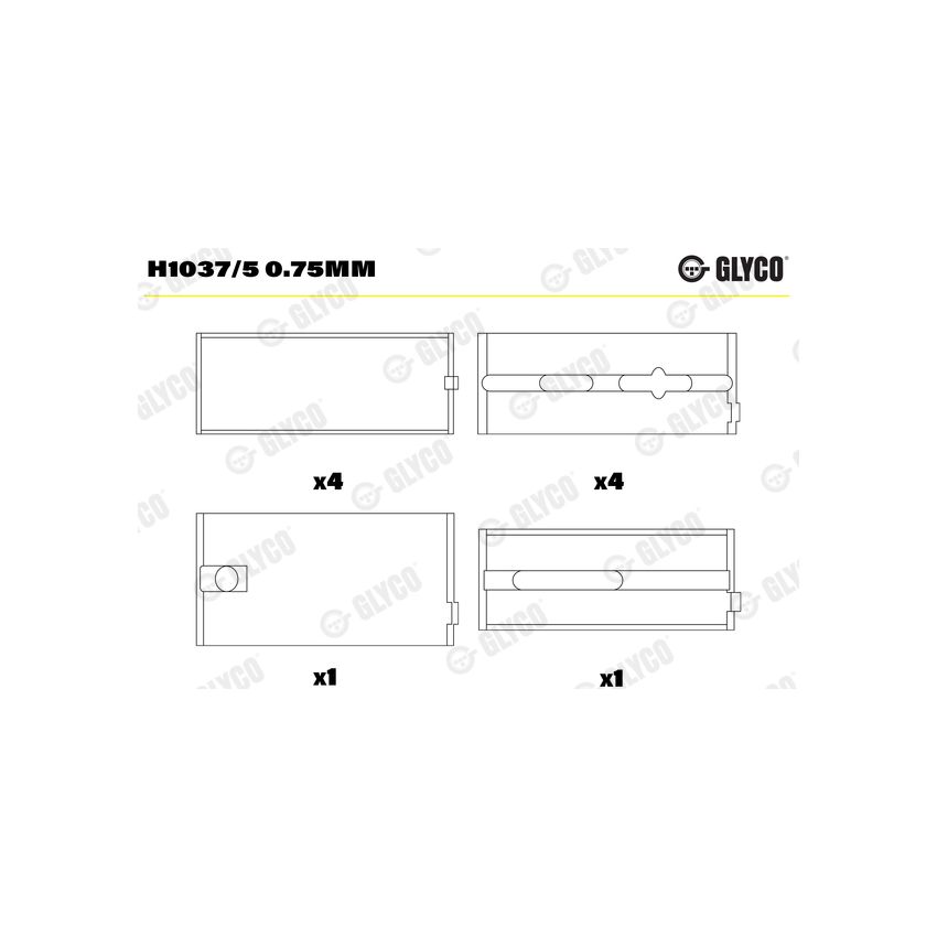 PANEWKI GŁÓWNE GLYCO H10375<AEM5212> 030 PERKINS 4.236  73- 