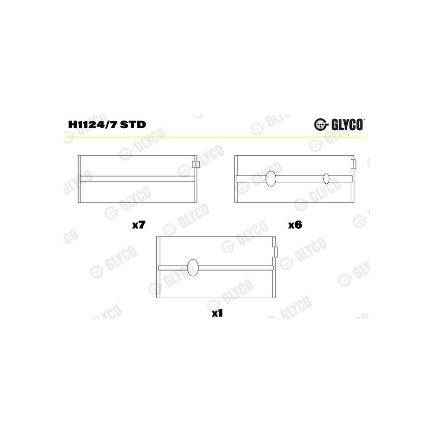 PANEWKI GŁÓWNE GLYCO H11247 STD PERKINS 6.354 60- 