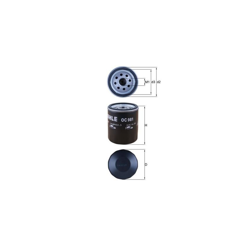 FILTR OLEJU KNEHT OC981 SAAB 2.0-2.3 76-03