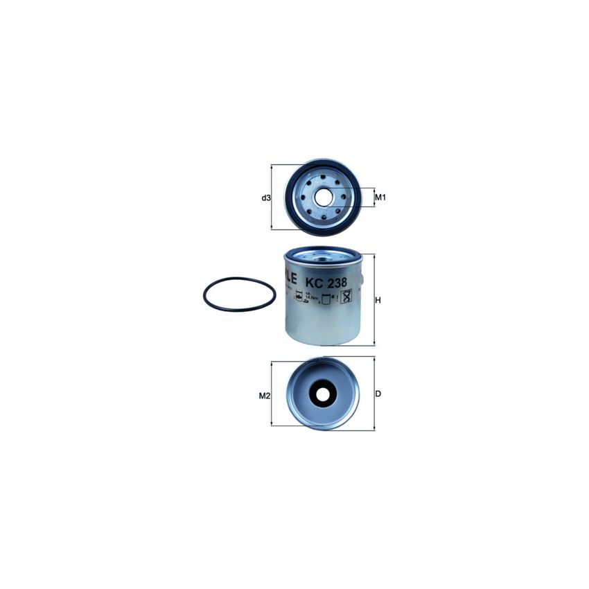 FILTR PALIWA KNEHT KC238D CHRYSLER 2.5TD 90-95