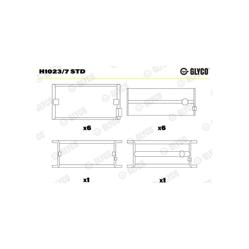 PANEWKI GŁÓWNE GLYCO H10237 STD IVECO F3BE0681 00- 
