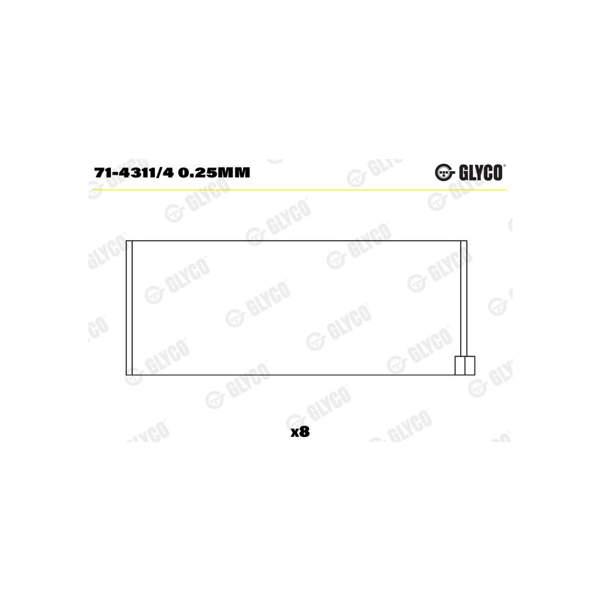 PANEWKI KORBOWODOWE GLYCO 7143114<44060CP>0.25 RENAULT 1.6D-2.0  82-01 