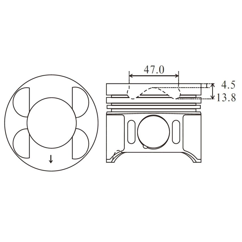TŁOK MV PARTS P9899<74362> STD MERCEDES 2.2CDI 06-