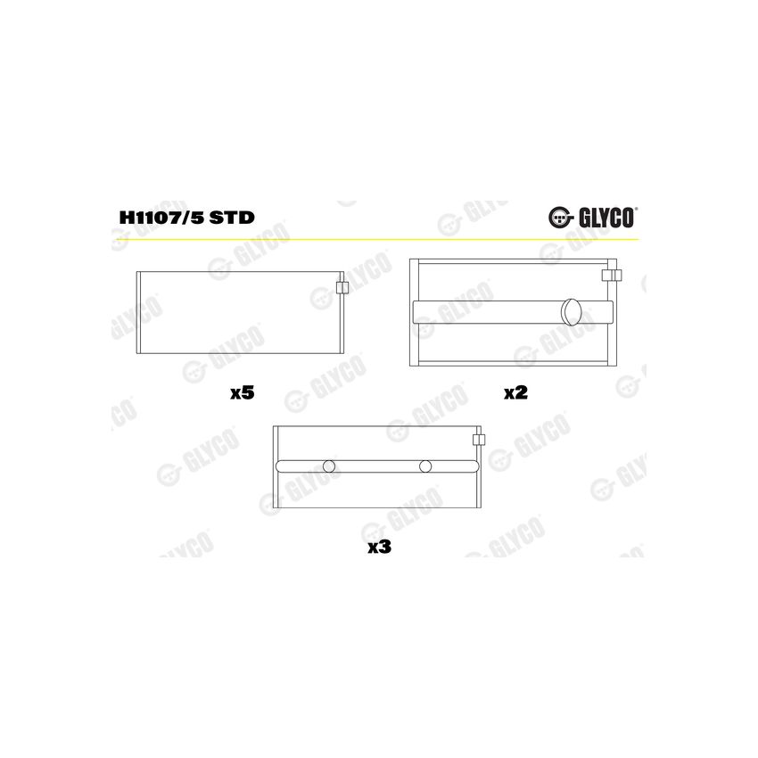 PANEWKI GŁÓWNE GLYCO H11075<6372M> STD RENAULT 0.9-1.3
