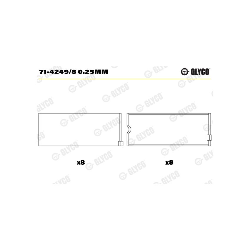 PANEWKI KORBOWODOWE GLYCO 7142498 0.25 SCANIA DS14 81- 