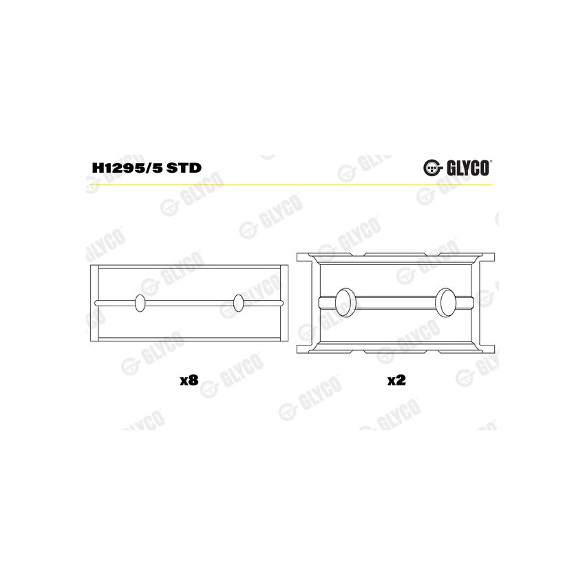 PANEWKI GŁÓWNE GLYCO H12955 STD OPEL 1.2-1.4  98- 