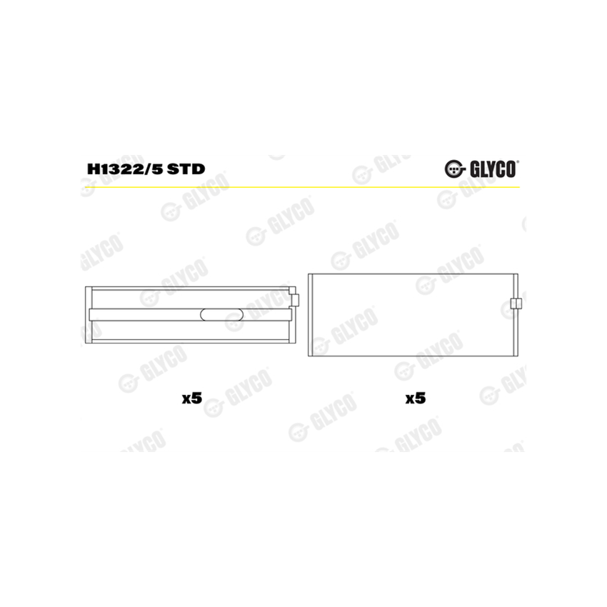 PANEWKI GŁÓWNE GLYCO H13225 STD TOYOTA 16V  1.4-1.8  98- 
