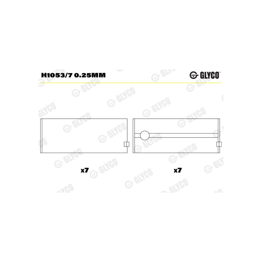 PANEWKI GŁÓWNE GLYCO H10537 0.25 VOLVO TD120 70- 