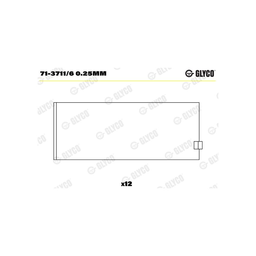 PANEWKI KORBOWODOWE GLYCO 7137116 0.25 VW 2.8  90-08 