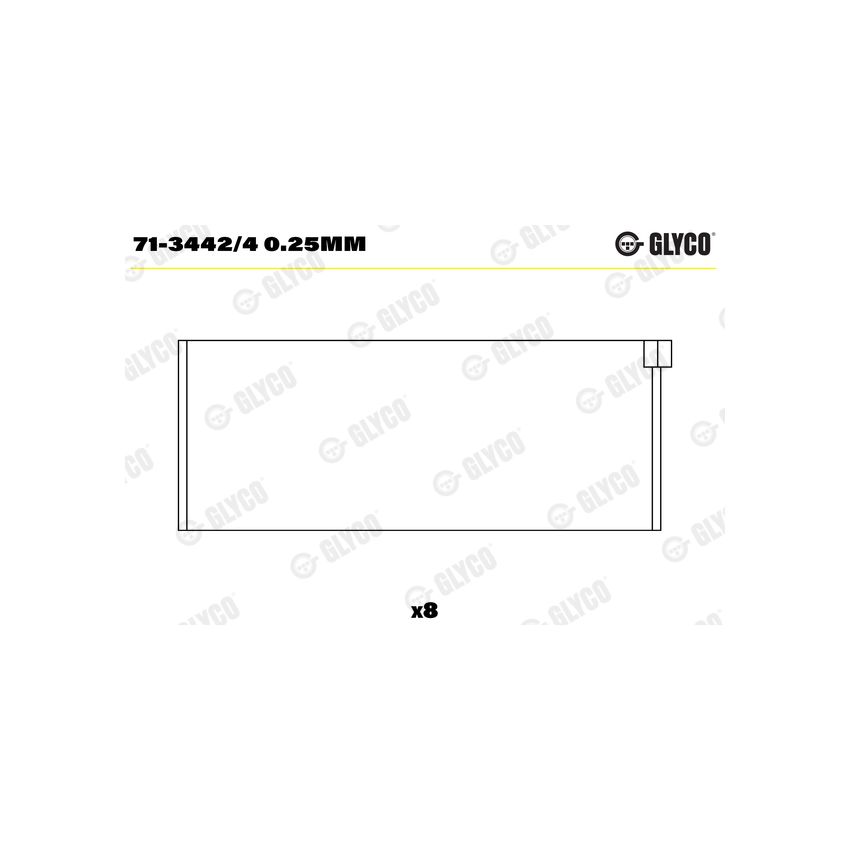 PANEWKI KORBOWODOWE GLYCO 7134424 0.25 VW 1.6-1.9D/TD