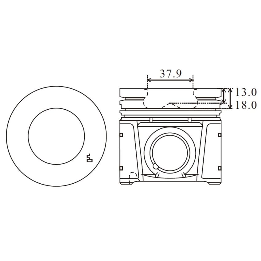 TŁOK MV PARTS P9838 STD FIAT 2.3JTD 02-